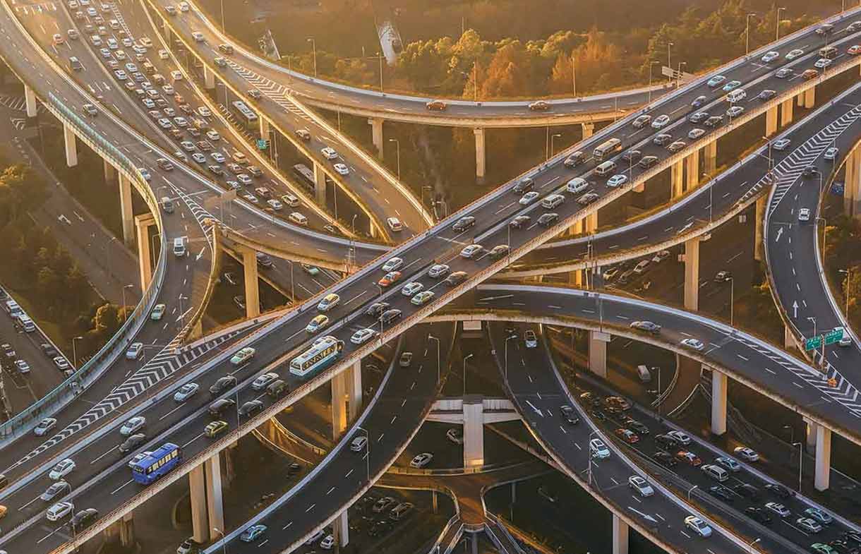 Busy, cars, juntion, night time Busy, cars, juntion, night time